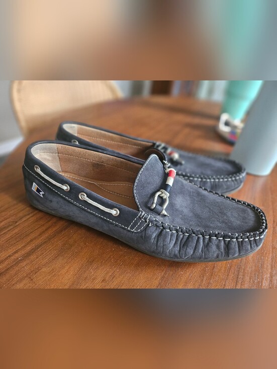 Riomar The Waterman Shoes Blue Driving Loafers with Silver Bit Detail 11.5 main image 7